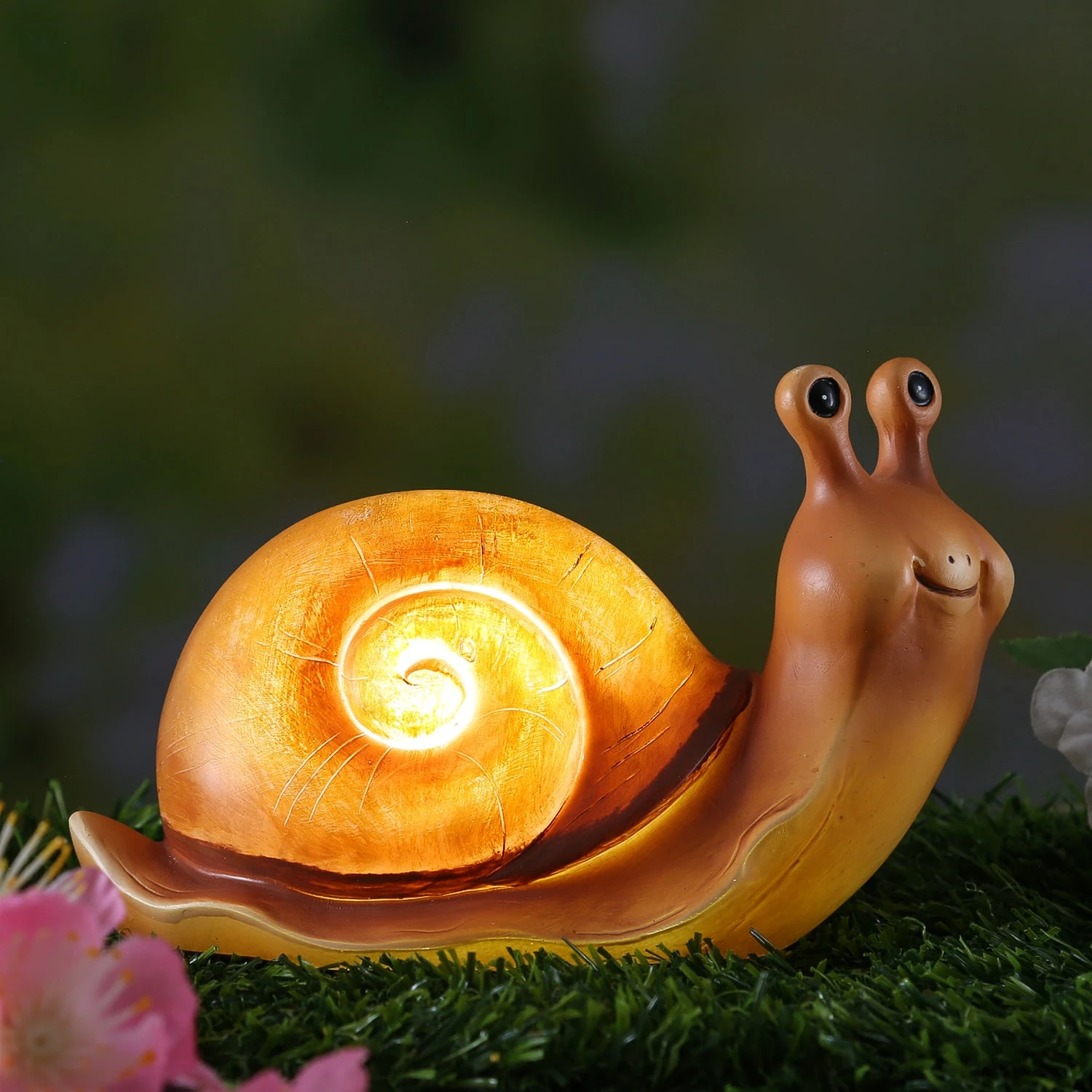 MARELIDA LED Solar Gartenfigur Schnecke In Orange - H: 10,5cm – Bild 2