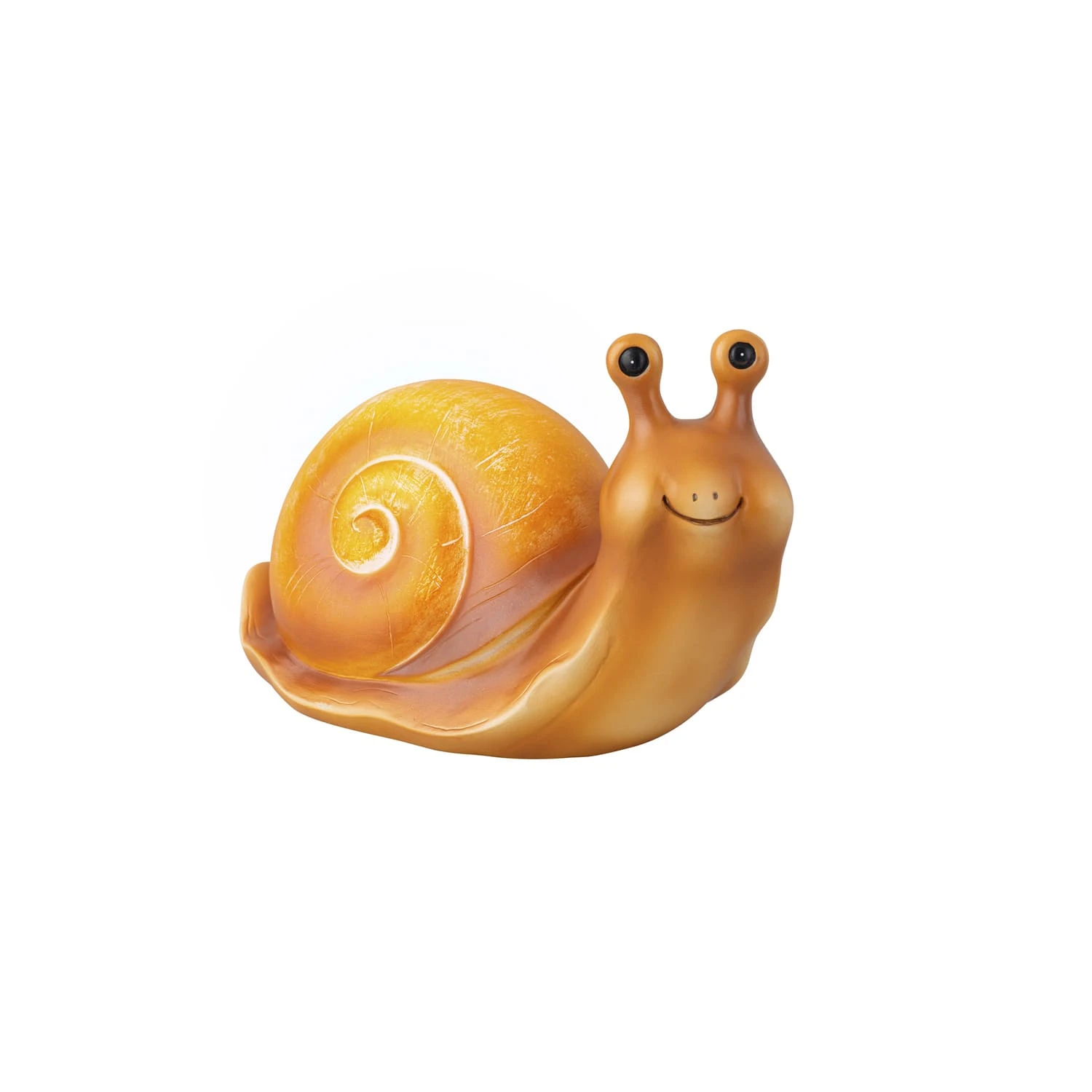 MARELIDA LED Solar Gartenfigur Schnecke In Orange - H: 10,5cm