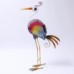 MARELIDA LED Solar Gartenfigur Vogel In Bunt - H: 57cm