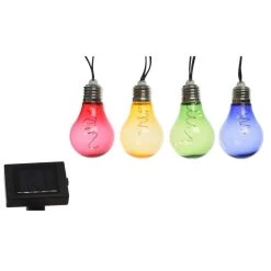 MARELIDA LED Solar Lichterkette 10 Glühbirnen In Bunt - L: 4,5m