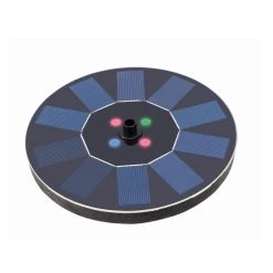 MARELIDA LED Solar Teichpumpe Bunt Leuchtend Schwimmende Fontäne D: 16cm In Schwarz
