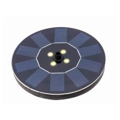 MARELIDA LED Solar Teichpumpe Leuchtend Schwimmende Fontäne D: 16cm In Schwarz