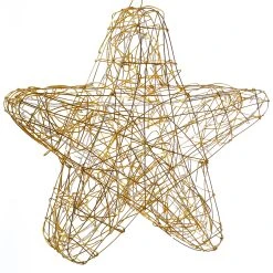 MARELIDA LED Stern Leuchtstern Drahtstern Für Außen H: 60cm In Gold