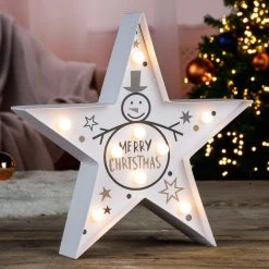 MARELIDA LED Stern Stehend 5-zackig 9LED D: 28,5cm In Weiß