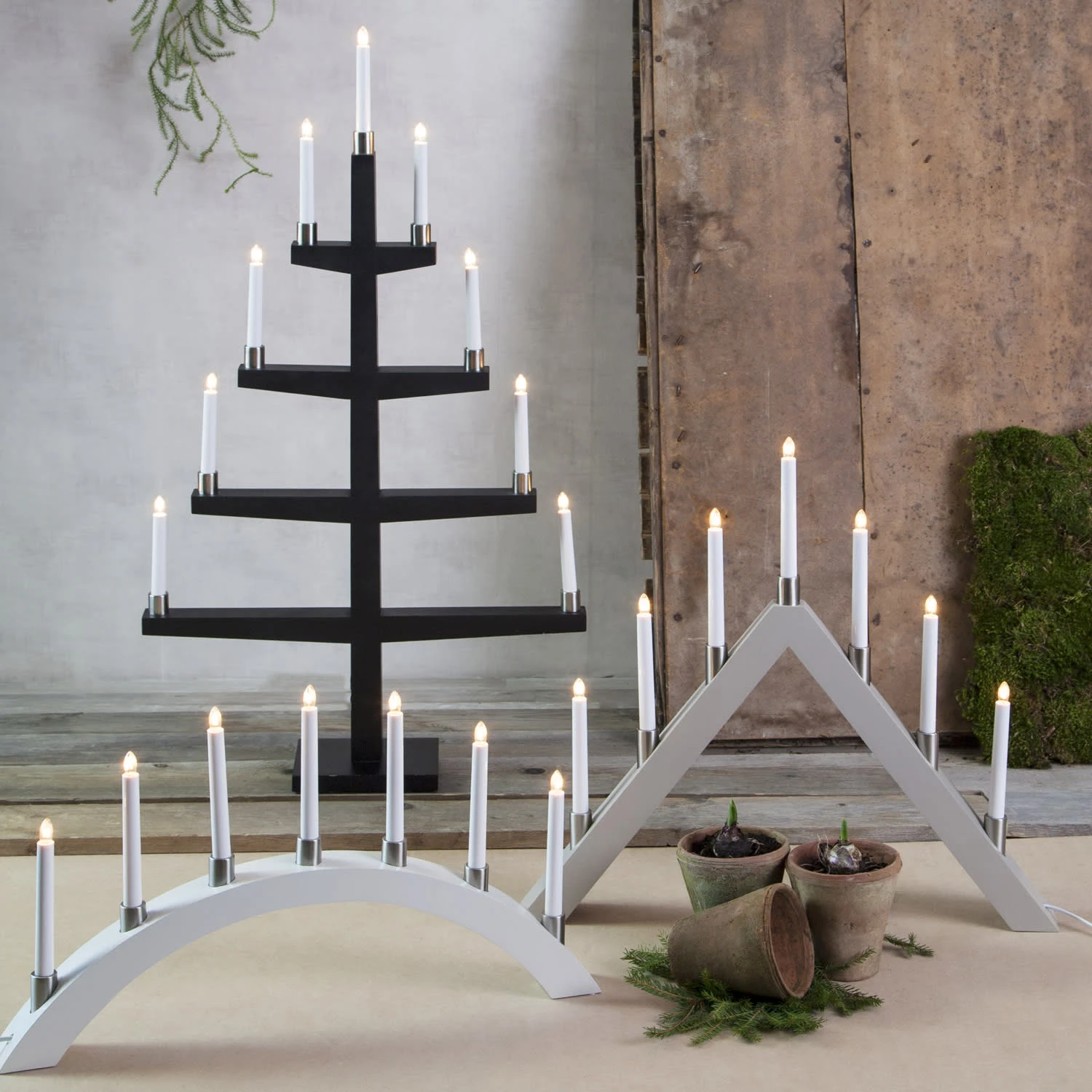 MARELIDA Lichterbogen Fensterleuchter 7 Glühlampen L: 67cm In Weiß – Bild 4