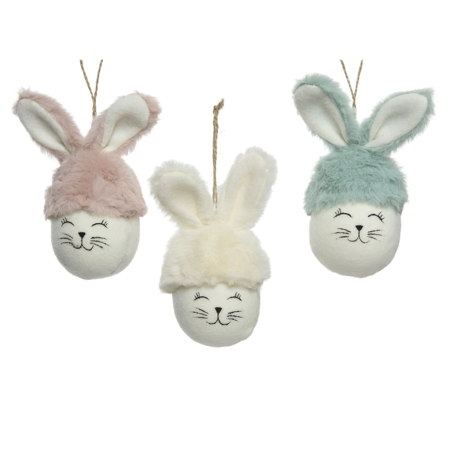 MARELIDA Osterhase Mit Plüschohren Dekofigur Ostern H: 16cm In Blau – Bild 3