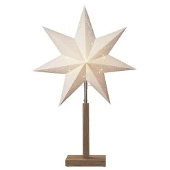 MARELIDA Papierstern Lisa Leuchtstern 7-zackig H: 55cm In Weiß, Braun