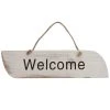 MCW Wandschild Welcome Im Shabby-Look, Weiß