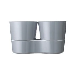 Mepal Kräutertopf Twin Hydro Herbs ø 13,5 Cm In Grau