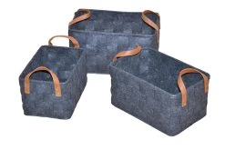 Möbel-direkt 3tlg. Korb-Set Susa In Schieferfarben