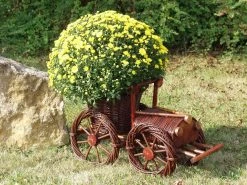 Möbel-direkt Blumenständer Weide In Braun