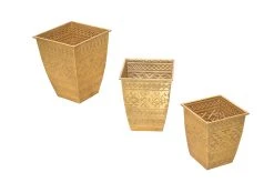 Möbel-direkt Blumentopf-Set 3tlg. Hannes In Goldfarben