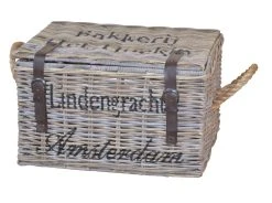 Möbel-direkt Kubu-Rattantruhe "Anni" In Grau