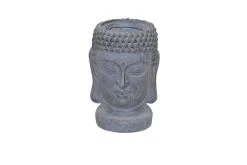 Möbel-direkt Pflanzgefäß Buddhakopf I In Grau