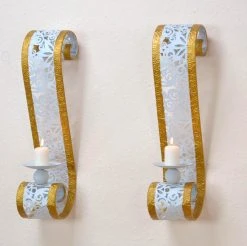 Möbel-direkt Wandkerzenhalter 2er-Set Wandkerzenhalter-Set In Weiß