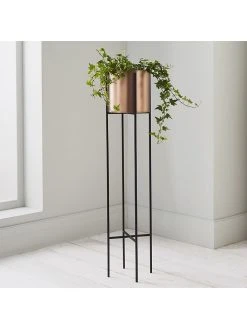 Native Home & Lifestyle Pflanzhalter "Stilts" In Bronze - (H)91 X Ø 15 Cm