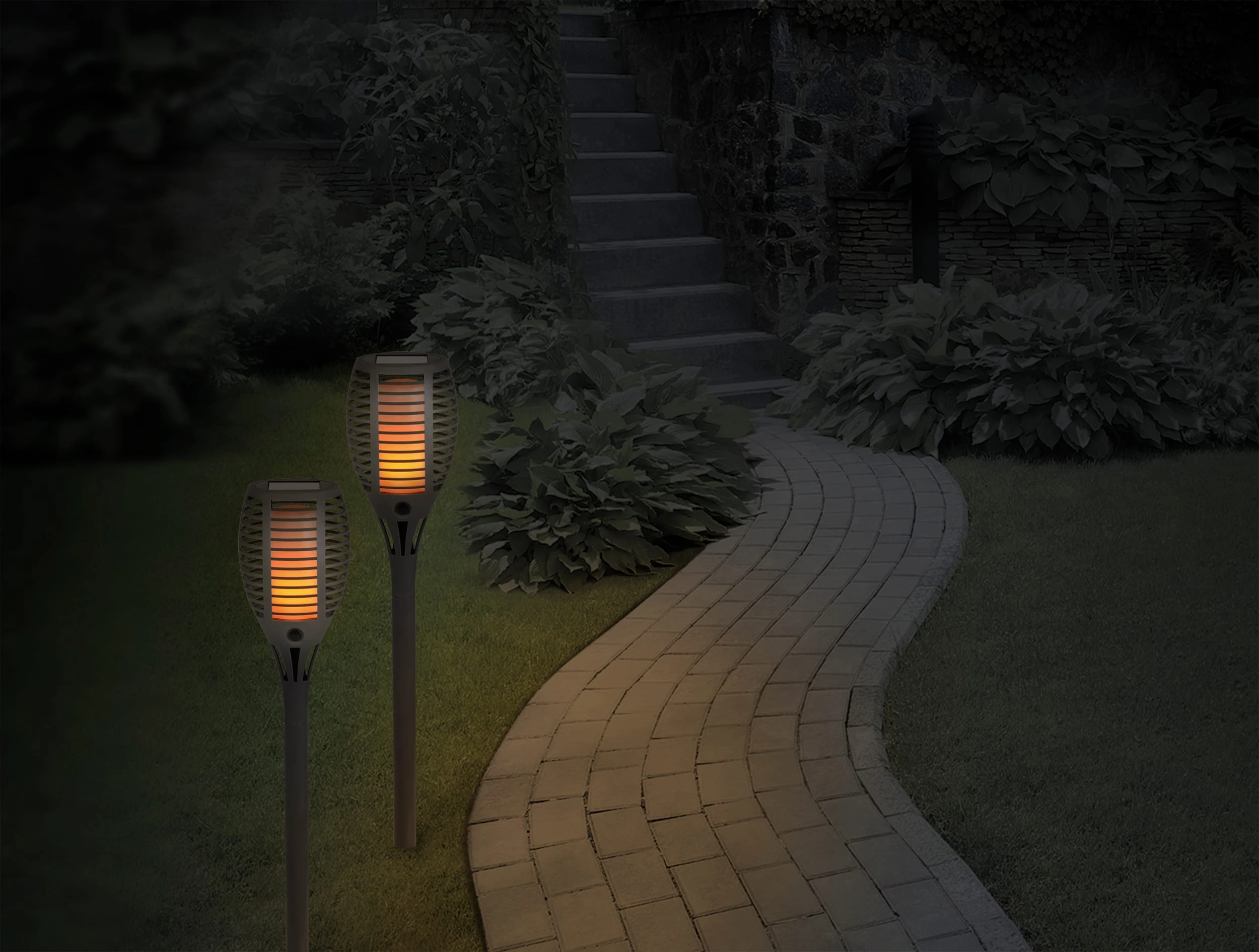 Näve 3er Set LED Erdspieß "Fackel" (H) 58 Cm In Grau – Bild 3