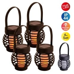 Näve 4er-Set LED-Outdoorleuchte (H) 11 Cm In Schwarz