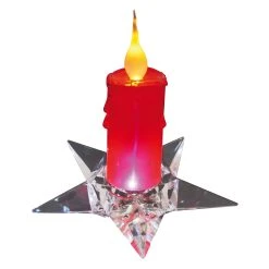 Näve Deko Kerze Auf Stern In Rot