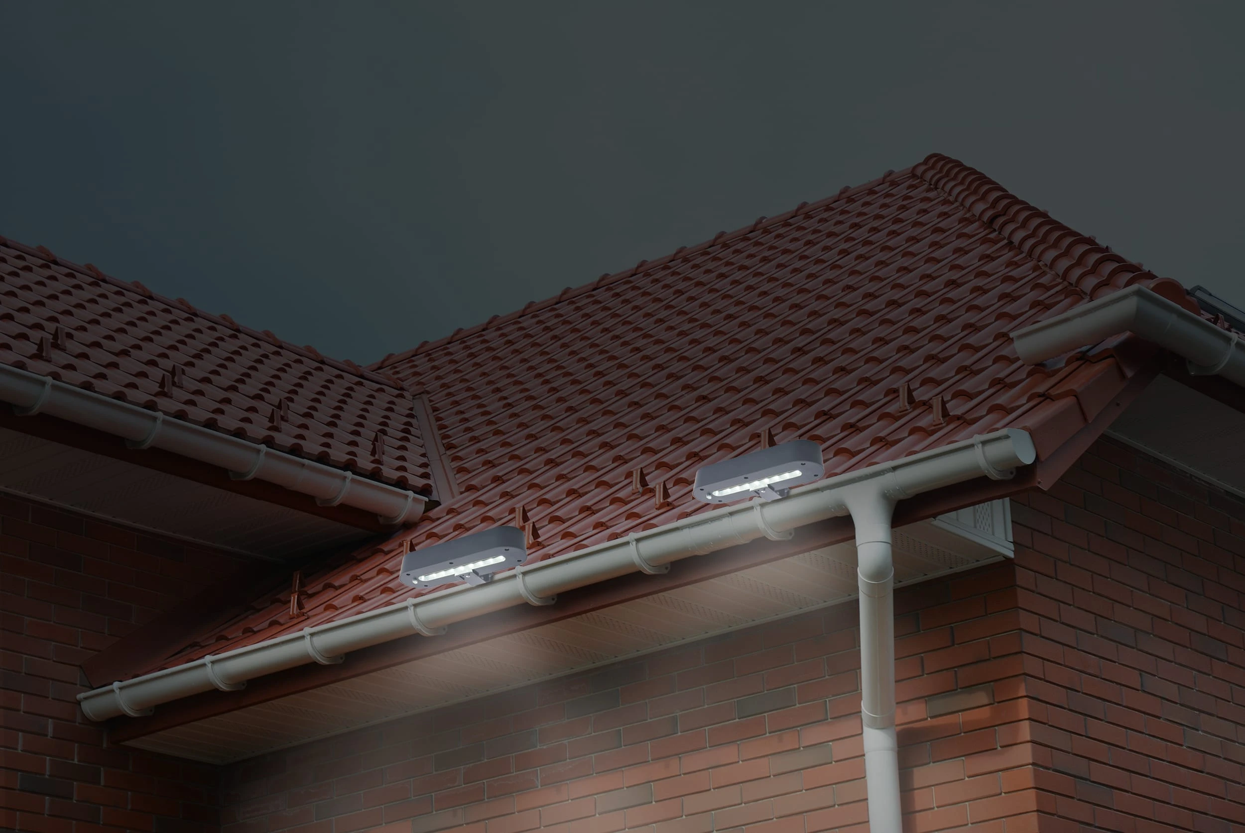 Näve LED 2er-Set Dachrinnenleuchte Mit Solar In Grau – Bild 6