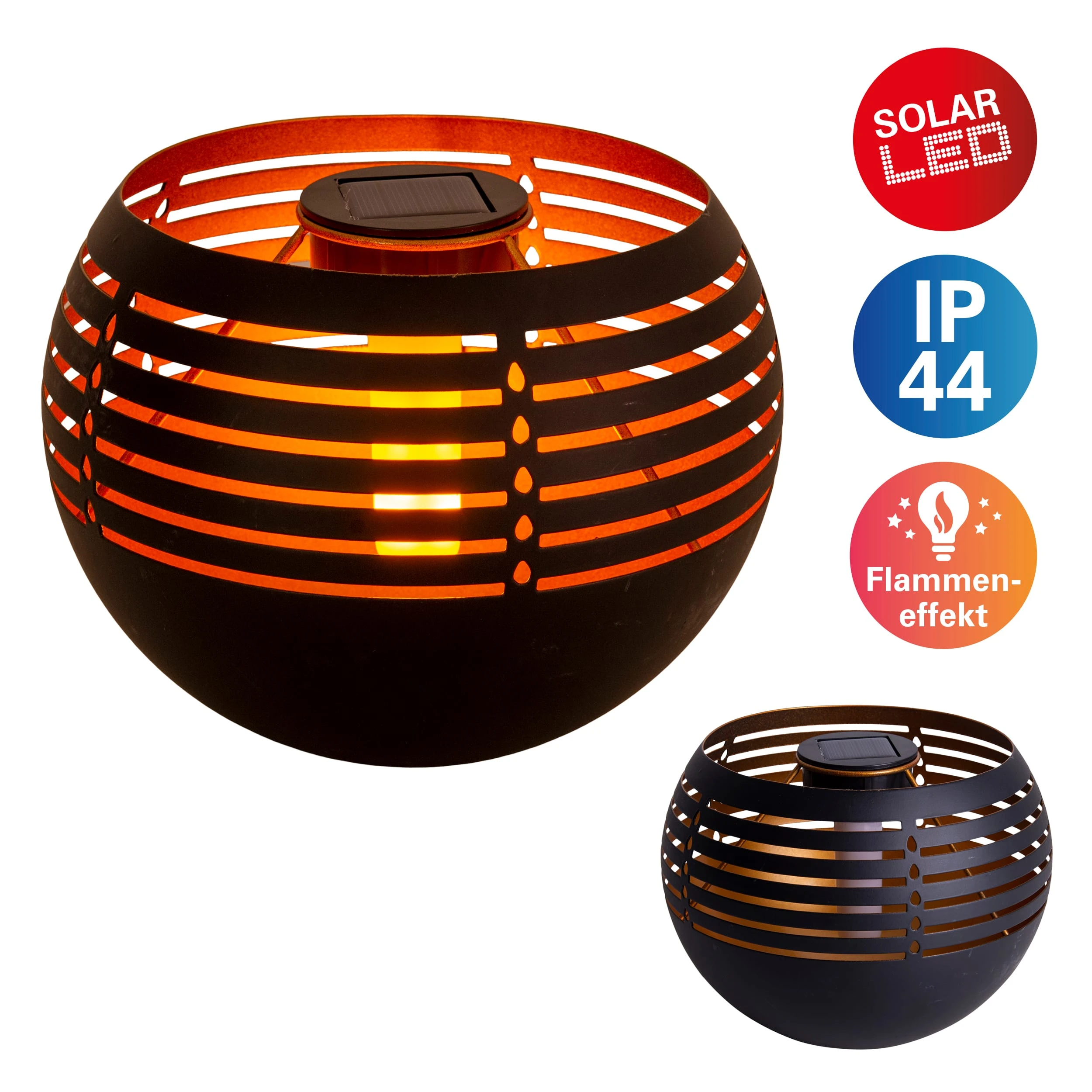 Näve LED Deko-Solar-Tischleuchte (H) 16 Cm In Schwarz – Bild 3