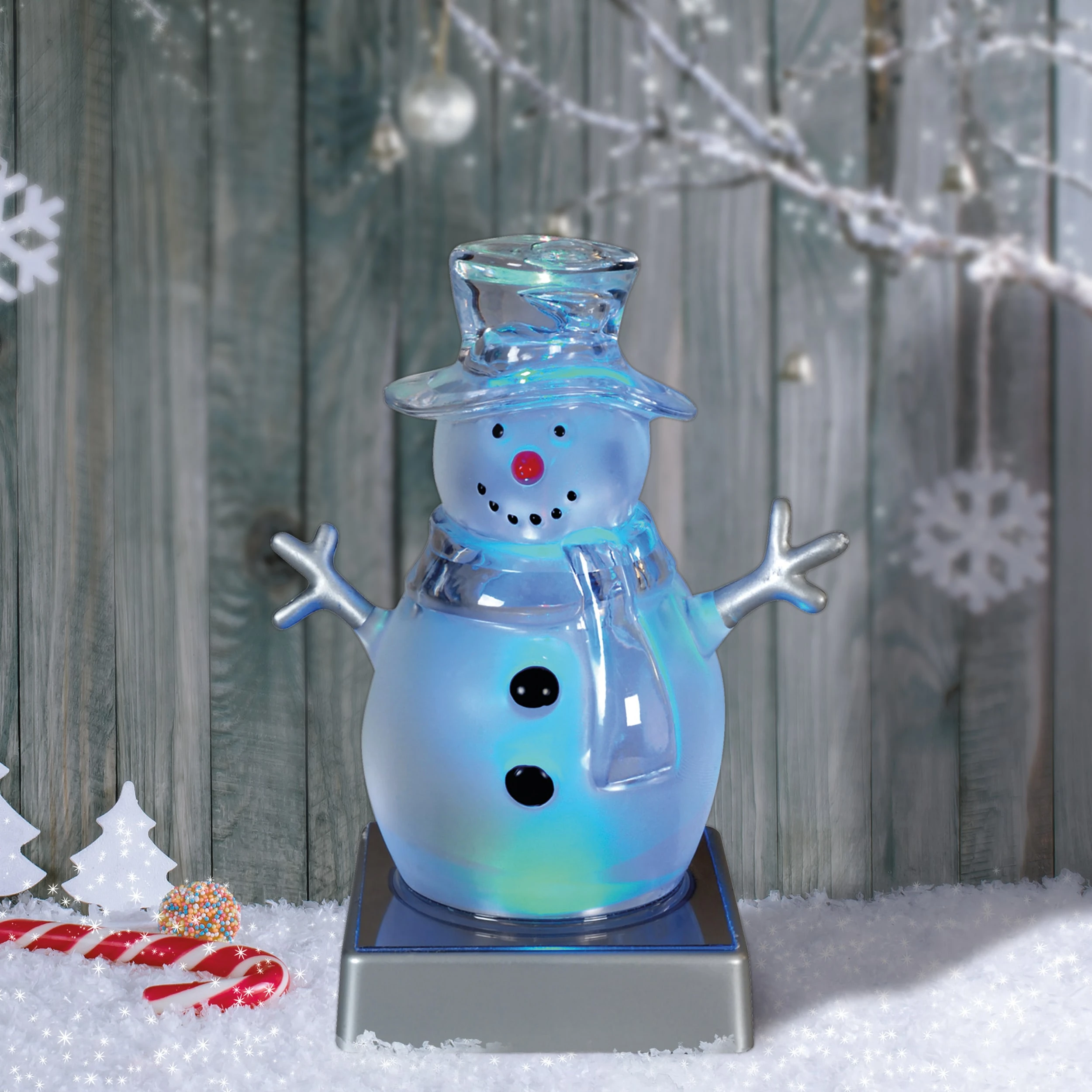 Näve LED-Deko-Tischleuchte "Schneemänner" 3er-Set In Bunt – Bild 2