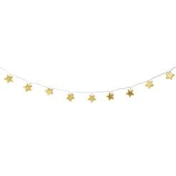 Näve Lichterkette Mit Sternen In Gold