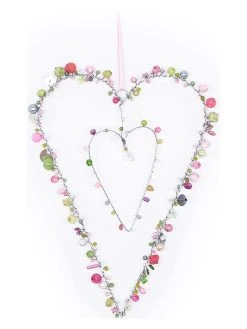 Overbeck And Friends Dekohänger "Herz" In Pink - (B)18 X (H)24 Cm