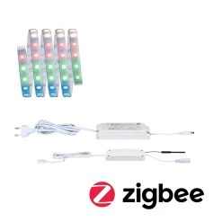 Paulmann LED Streifen MaxLED 500 Basisset RGBW 1,5m Zigbee In Silber