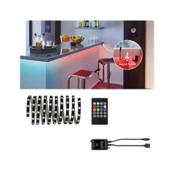 Paulmann LED-StreifenYourLED Lights And Sound Comfort Set RGB 3m Farbwechsel In Schwarz