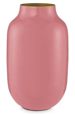 Pip Studio Vasen "Metal Oval Old Pink" In Pink - 30cm