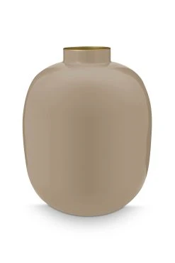 Pip Studio Vasen "Vase Medio Round" In Kaki - (D) 32cm