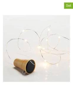 Profiline 4er-Set: Lichterketten-Korken In Warmweiß - (L)100 Cm