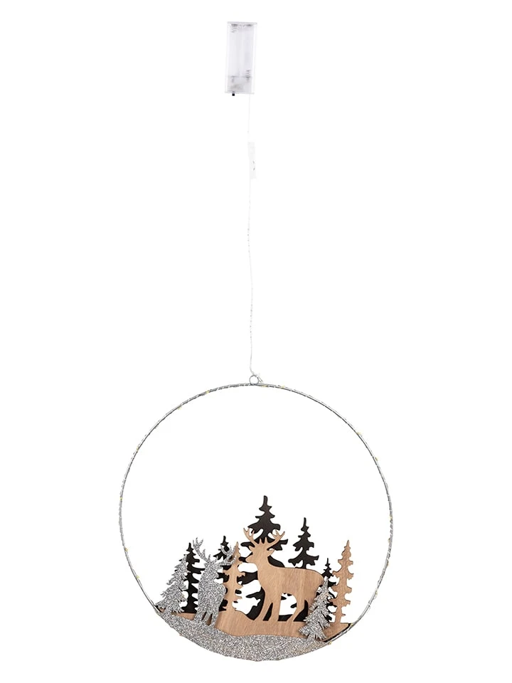 Profiline LED-Dekohänger In Hellbraun/ Silber - Ø 30 Cm