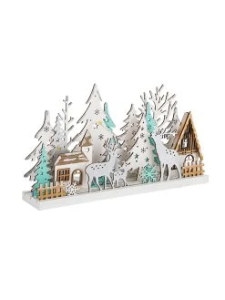 Profiline LED-Dekoleuchte "Trees And Deers" In Warmweiß - (B)30 X (H)16,5 X (T)6 Cm