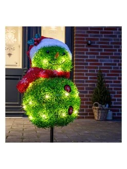 Profiline Solar-Gartenstecker "Snowman" In Grün - (H)80 X Ø 15 Cm