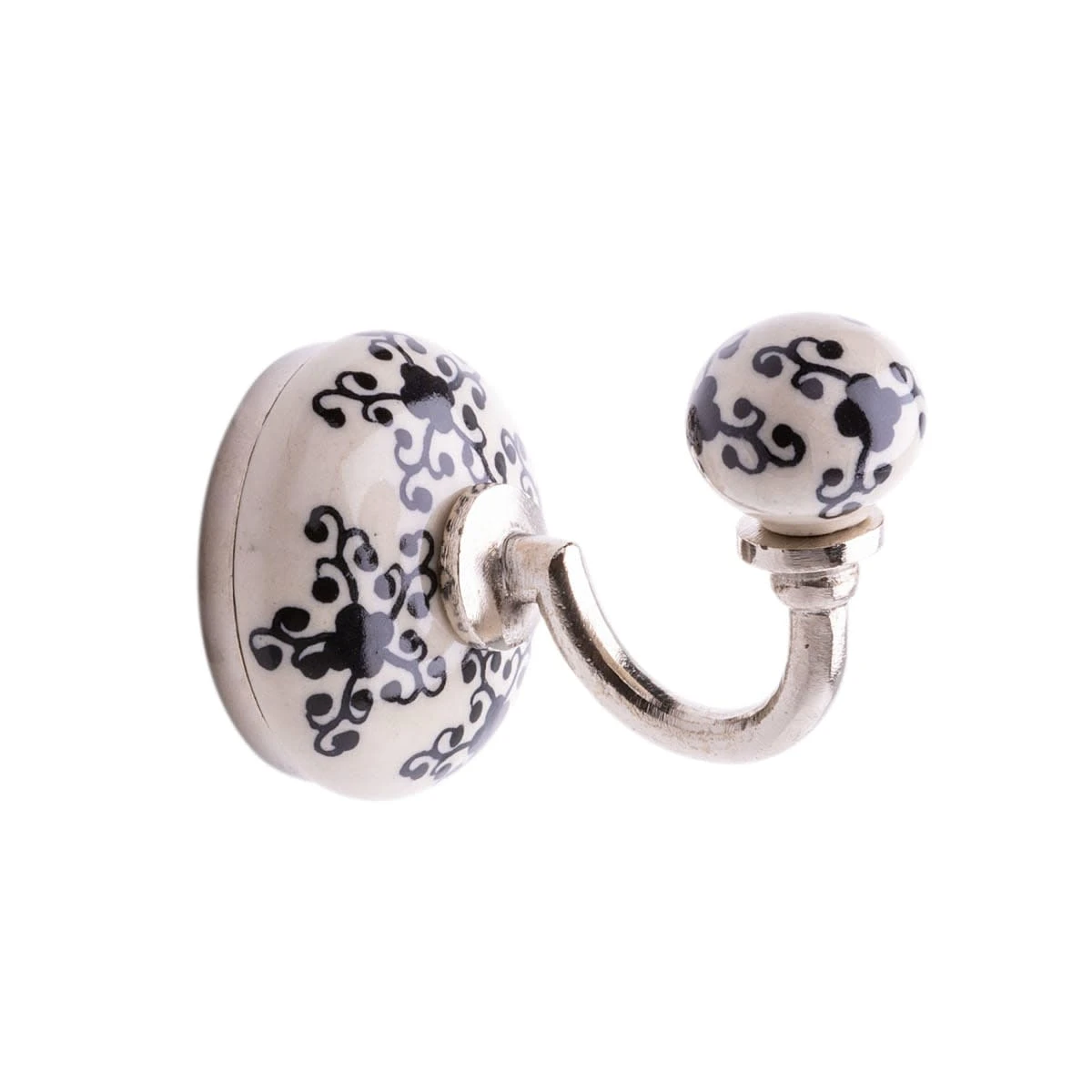 PureDay Deko-Haken-Set, 5-tlg. Landhaus, Schwarz/Weiß – Bild 3