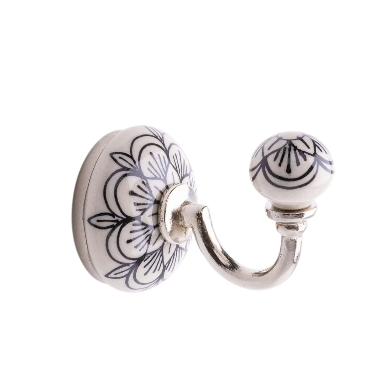 PureDay Deko-Haken-Set, 5-tlg. Landhaus, Schwarz/Weiß – Bild 5