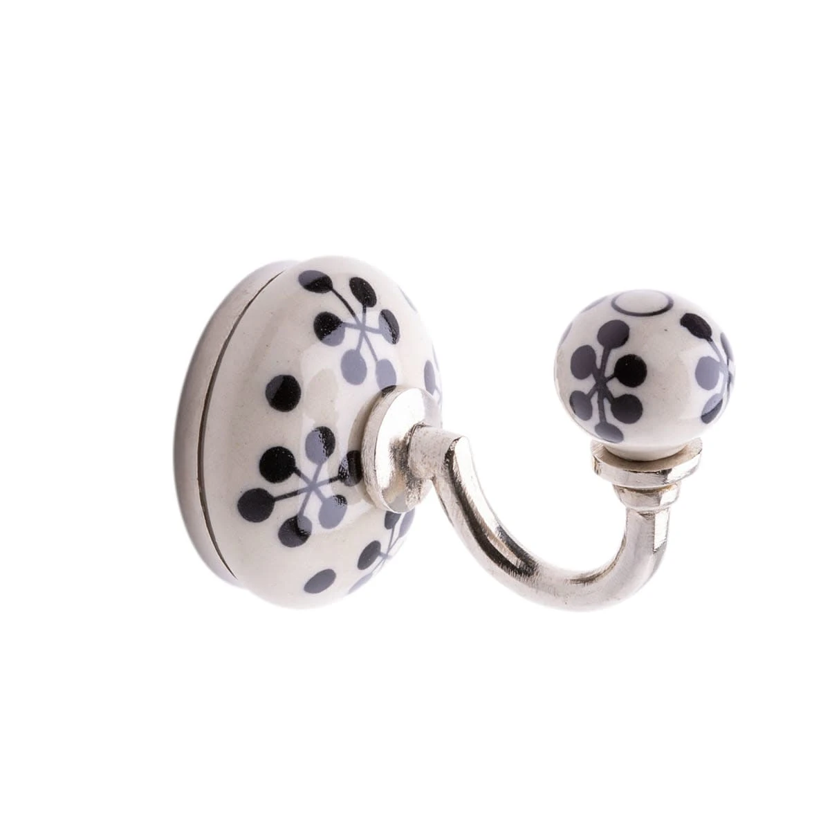 PureDay Deko-Haken-Set, 5-tlg. Landhaus, Schwarz/Weiß