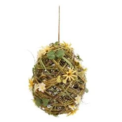 PureDay Deko-Hänger-Set, 3-tlg. Ostereier Rattan, Bunt