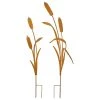 PureDay Gartenstecker-Set, 2-tlg. Kolbengras, Rost