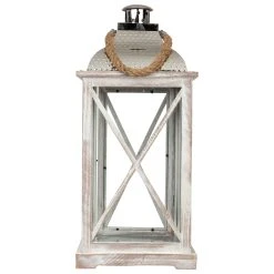 PureDay Laterne Cadiz, Natur/Weiß