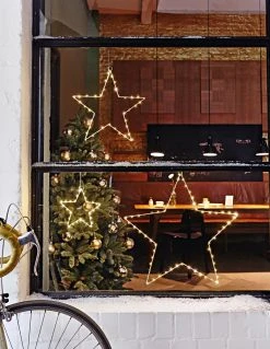 PureDay LED-Deko-Stern-Set, 3-tlg. Blanche, Weiß