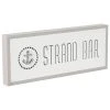 PureDay LED-Leuchtschild Strand Bar, Weiß/Grau
