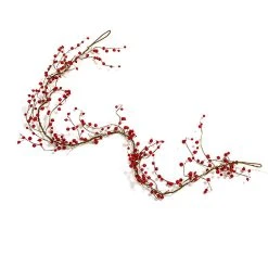 PureDay LED-Lichterkette Beeren, Rot