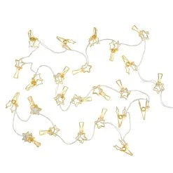 PureDay LED-Lichterkette Sternchen, Goldfarben