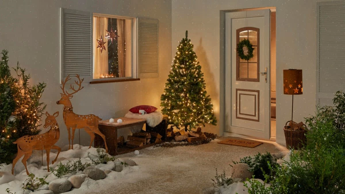 PureDay LED-Solarstecker Sterne, Rost – Bild 3