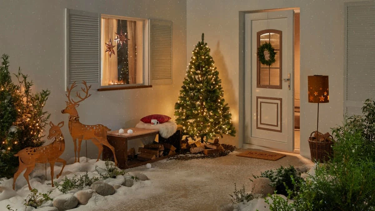 PureDay LED-Solarstecker Sterne, Rost – Bild 4