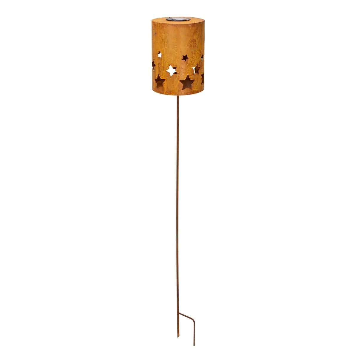 PureDay LED-Solarstecker Sterne, Rost