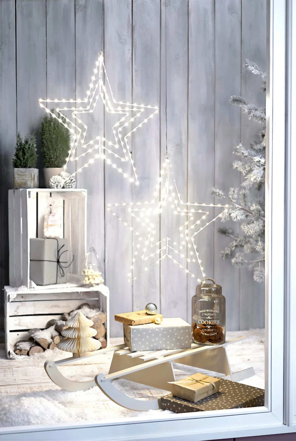 PureDay LED-Stern Mobilé, Weiß – Bild 5